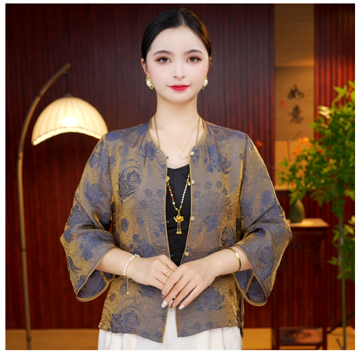 [青乙] 柒夫人高定新中式开衫外套上衣-娜娜