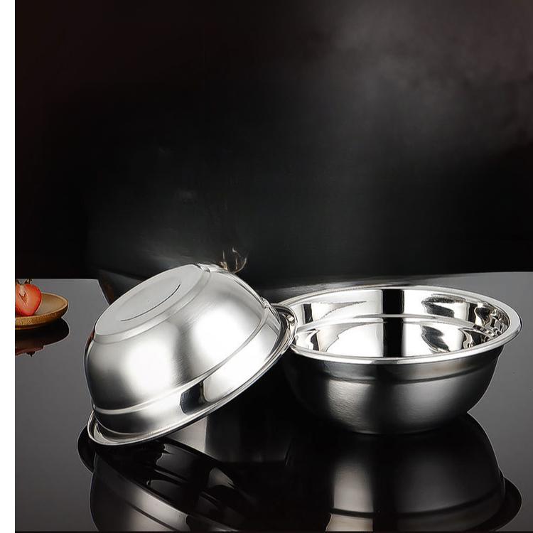 16汤盆加厚无磁不锈钢盆圆盘汤盆洗菜盆面盆汤碗打蛋和面多用盆