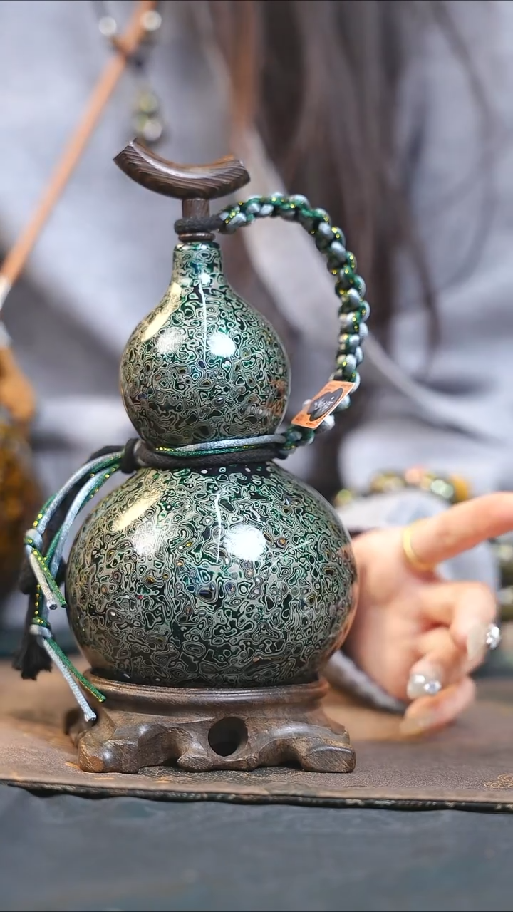 【闪购商品】XM028漆艺酒葫芦不包手串及旋转底座