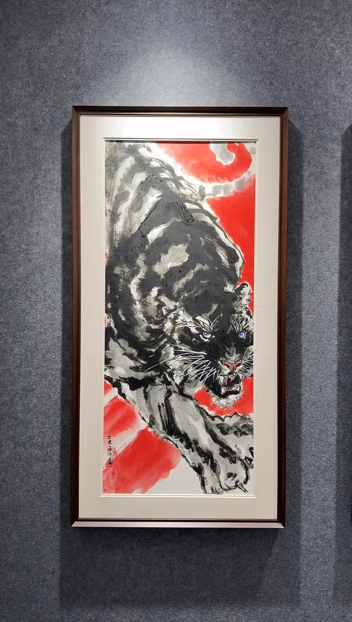 国画你**哥黑虎将军120*60厘米
