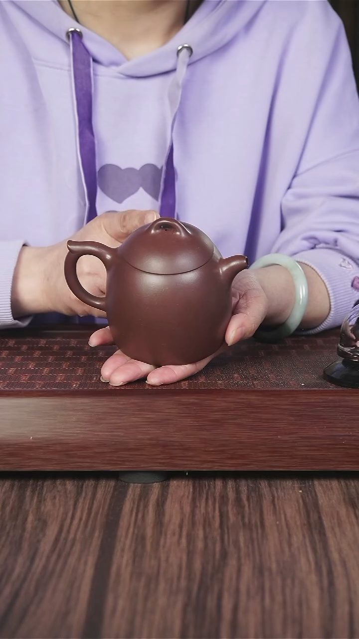 【闪购商品】紫砂茶壶lxr  紫泥 秦权