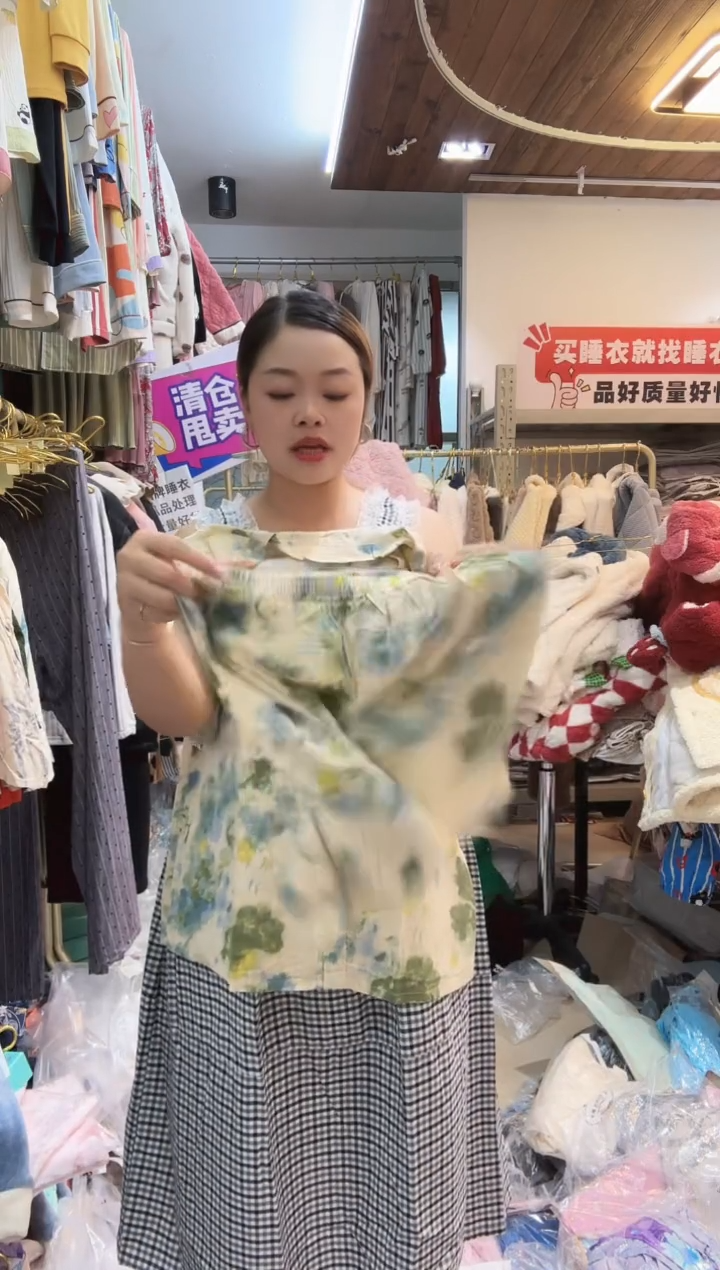 水墨蓝 l 短袖短裤（详情听主播讲解）