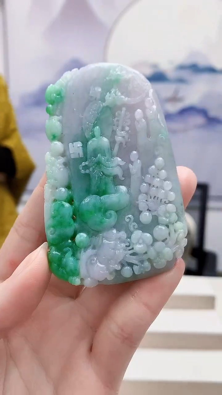 未镶嵌定制翡翠4829ry-毛货挂件