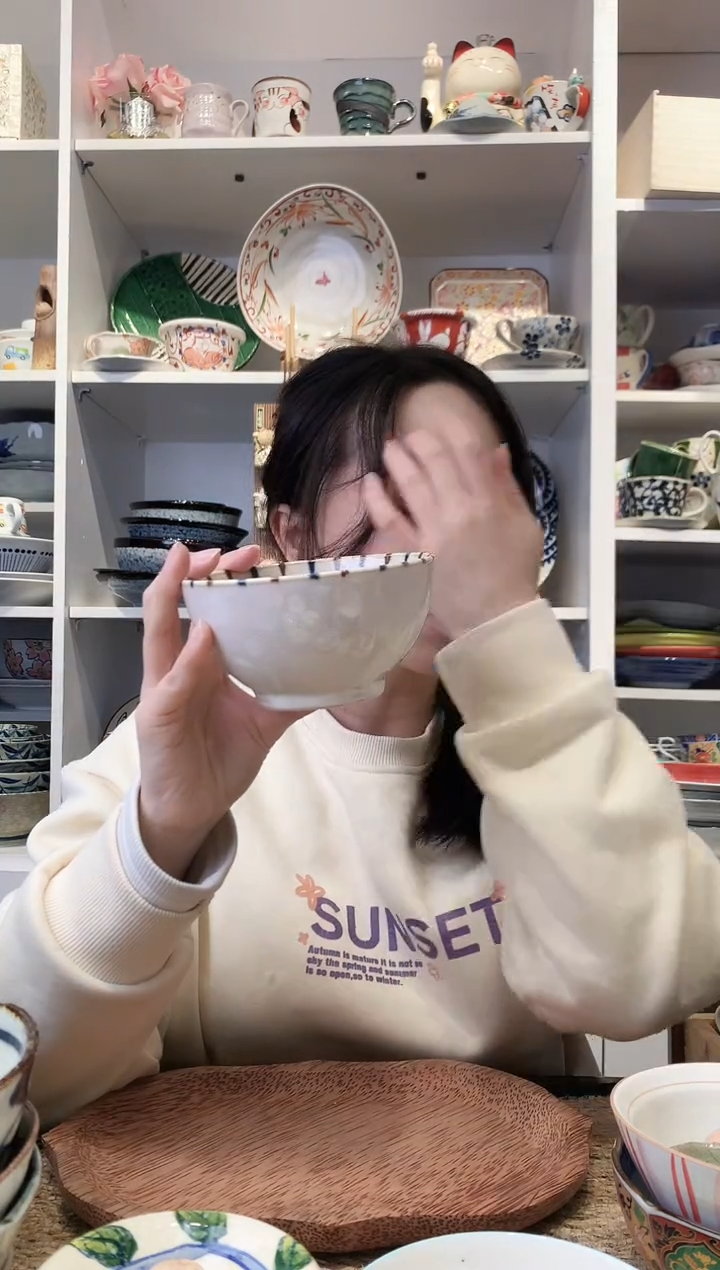 陶瓷【微瑕】竹十草饭碗12cm