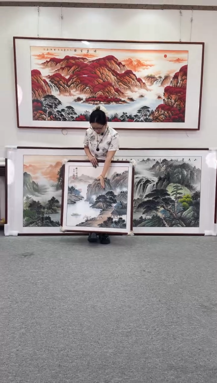 国画福山幽居80*80手绘国画