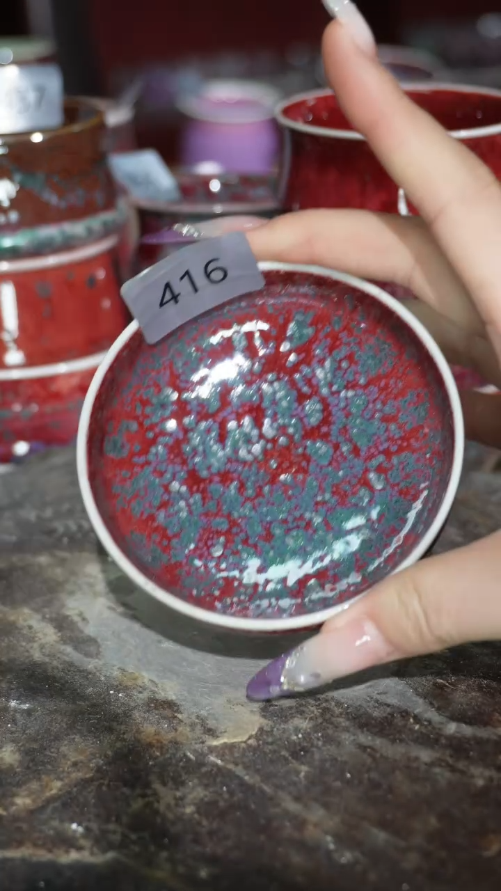 摆件陶精品窑变钧瓷茶器