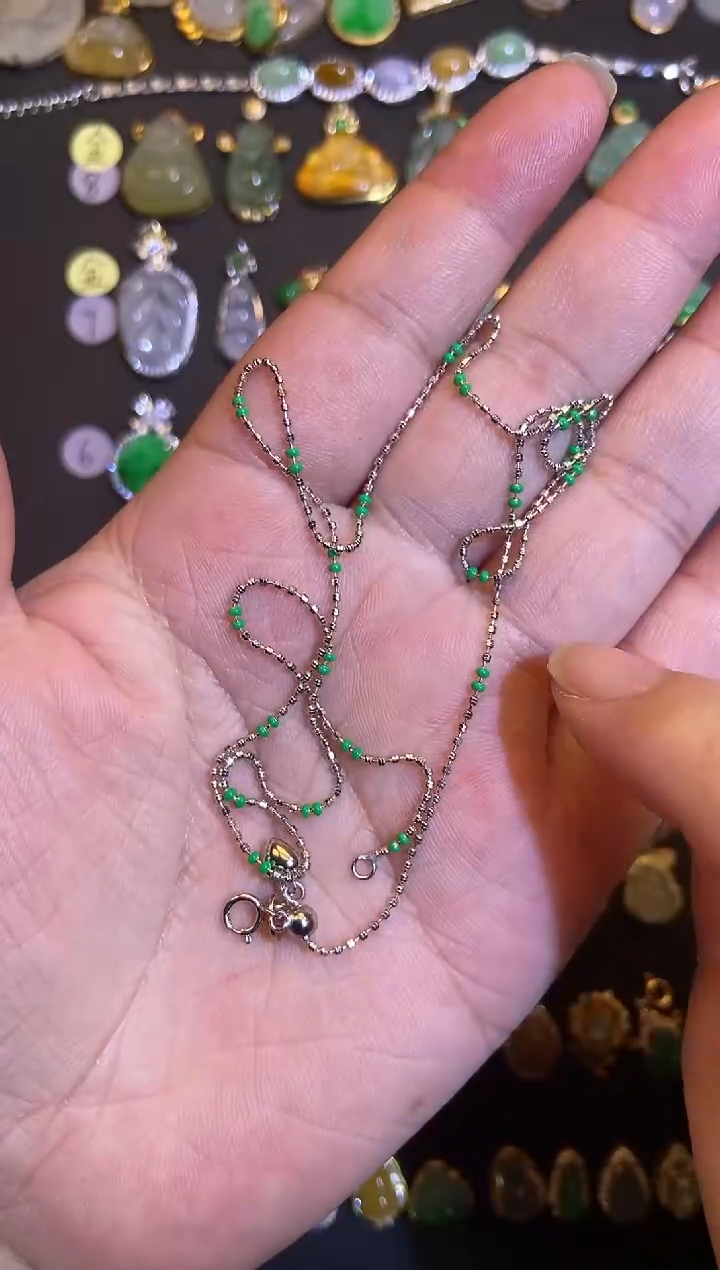 吊坠(不含链)银S925镶嵌翡翠1