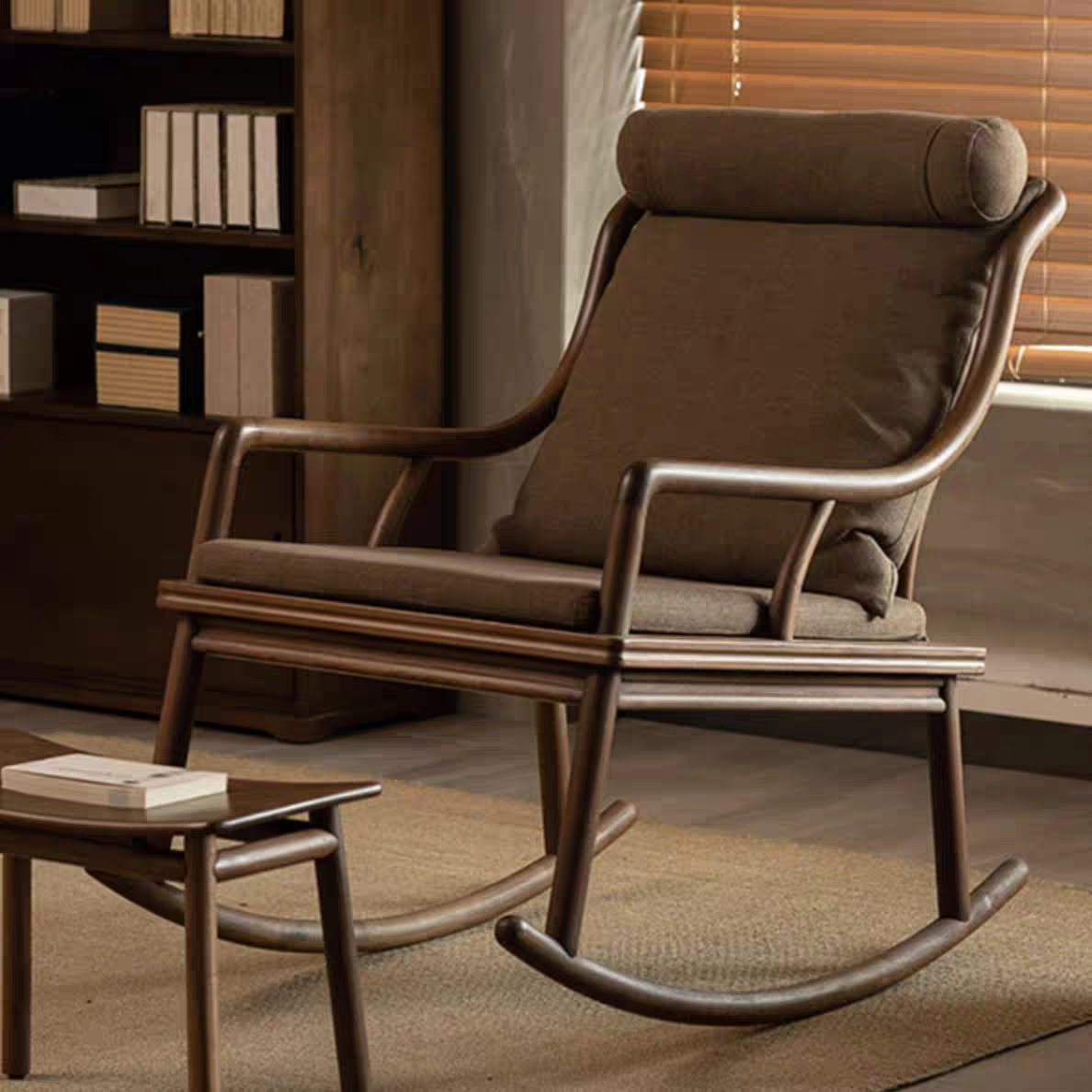 居图独写北美黑胡桃木摇椅