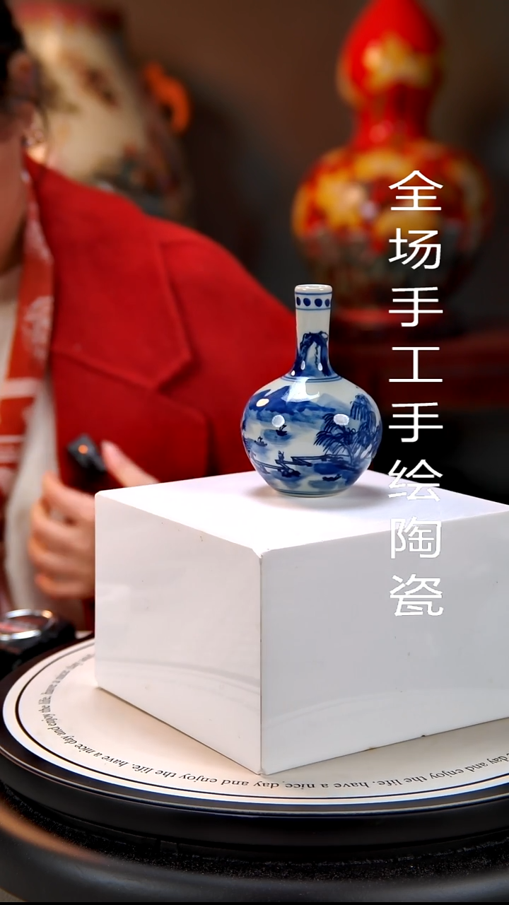 摆件陶景德镇手绘陶瓷6