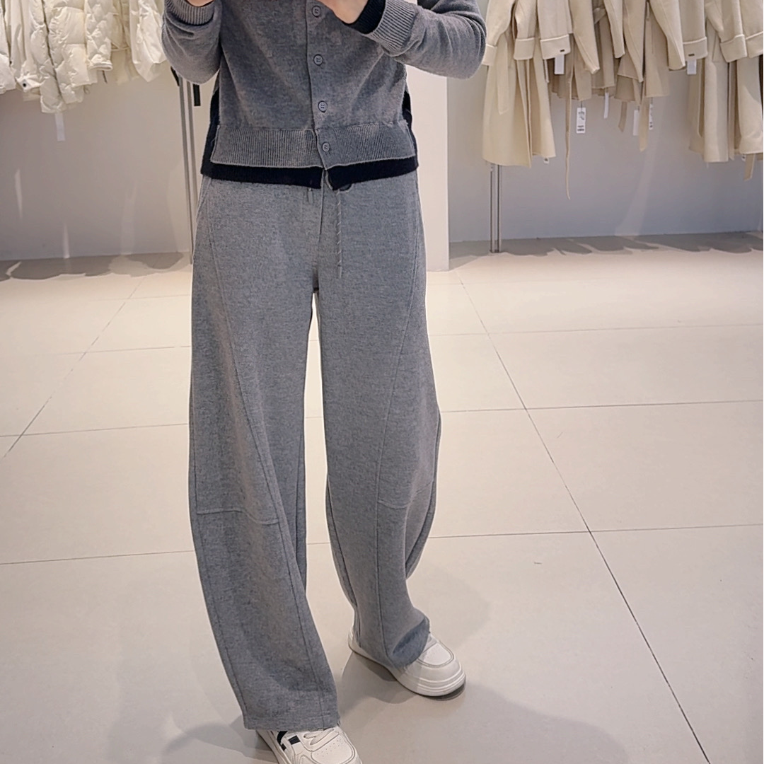 休闲裤-135B314003艾家时尚显瘦抽绳卫裤