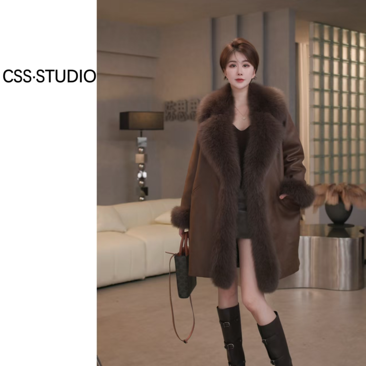 【ou.y思思】90鹅绒芬兰进口狐狸毛领鹅绒服外套2025新款皮草保暖