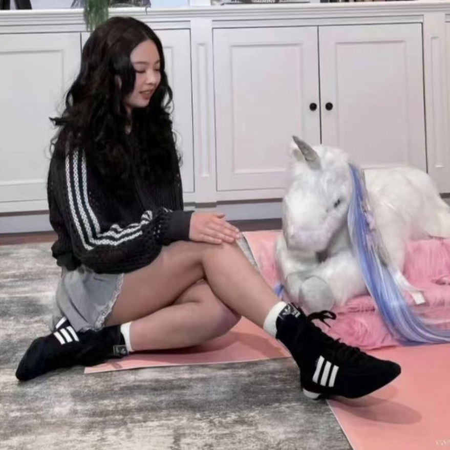 Adidas三叶草RASANT经典赛车文化jennie拳击鞋高帮T头鞋JH6665