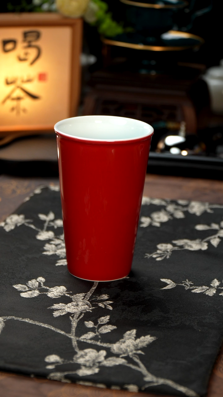 江壶见陶瓷宣德红可乐杯