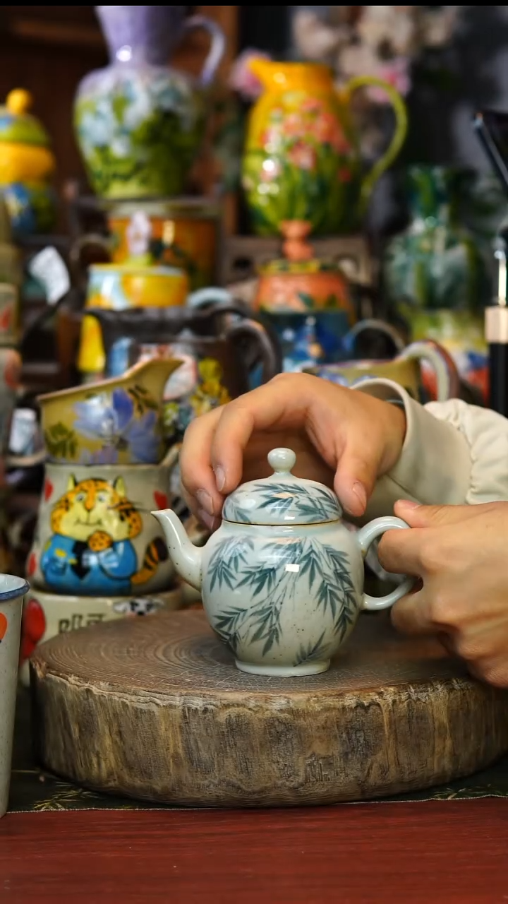 陶瓷31微瑕景德镇手工手绘釉下彩陶瓷