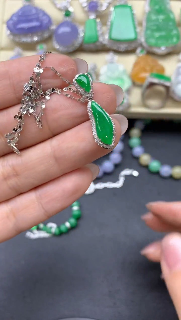 【闪购商品】翡翠颈饰18K金镶嵌399-中国好珍宝