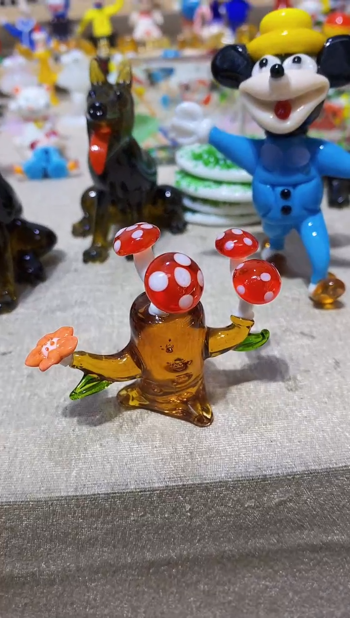 【闪购商品】琉璃手工艺品蘑菇树桩