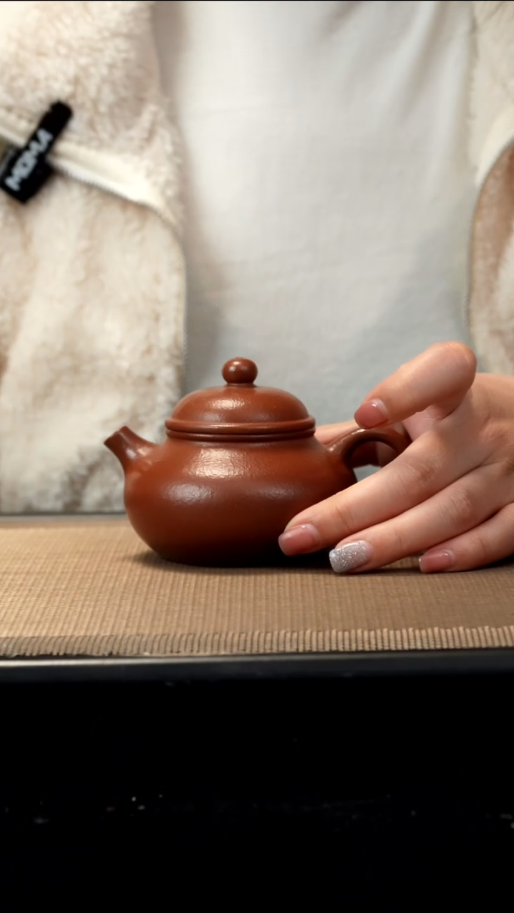 紫砂茶盏红降坡容天150CC