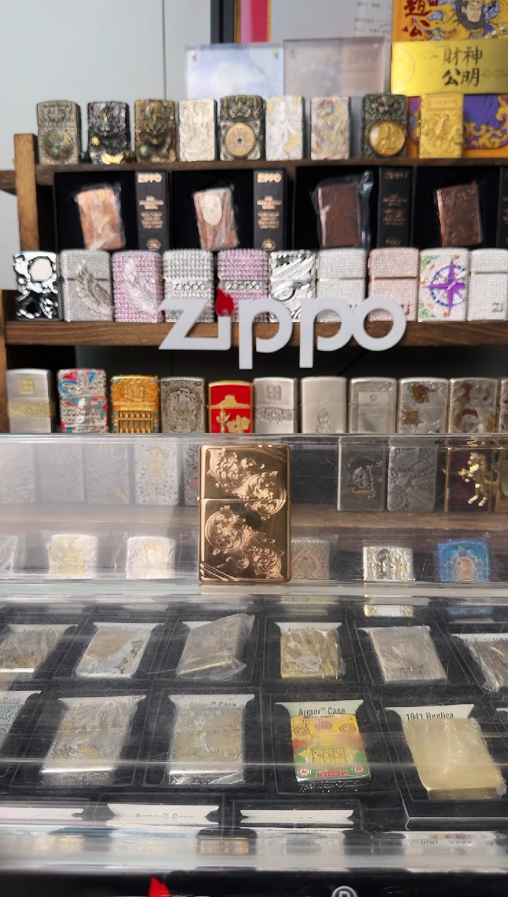 Zippo37玫瑰金花