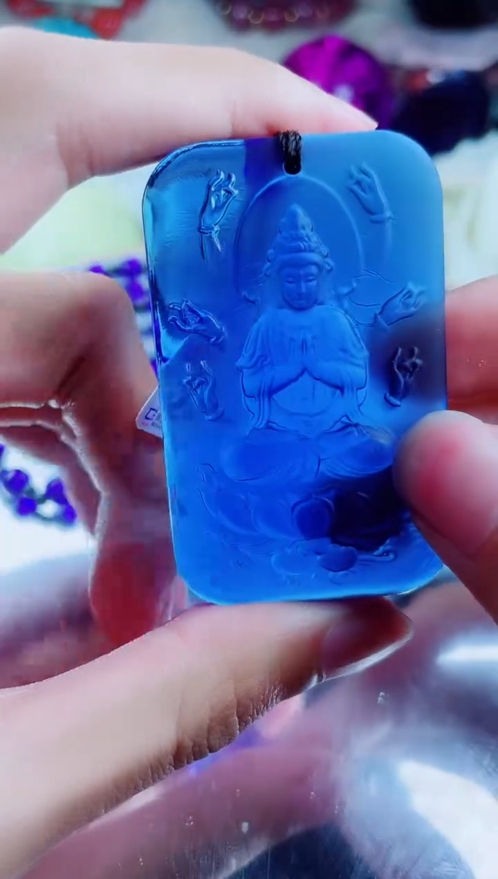 菱锰矿未镶嵌吊坠观音吊坠