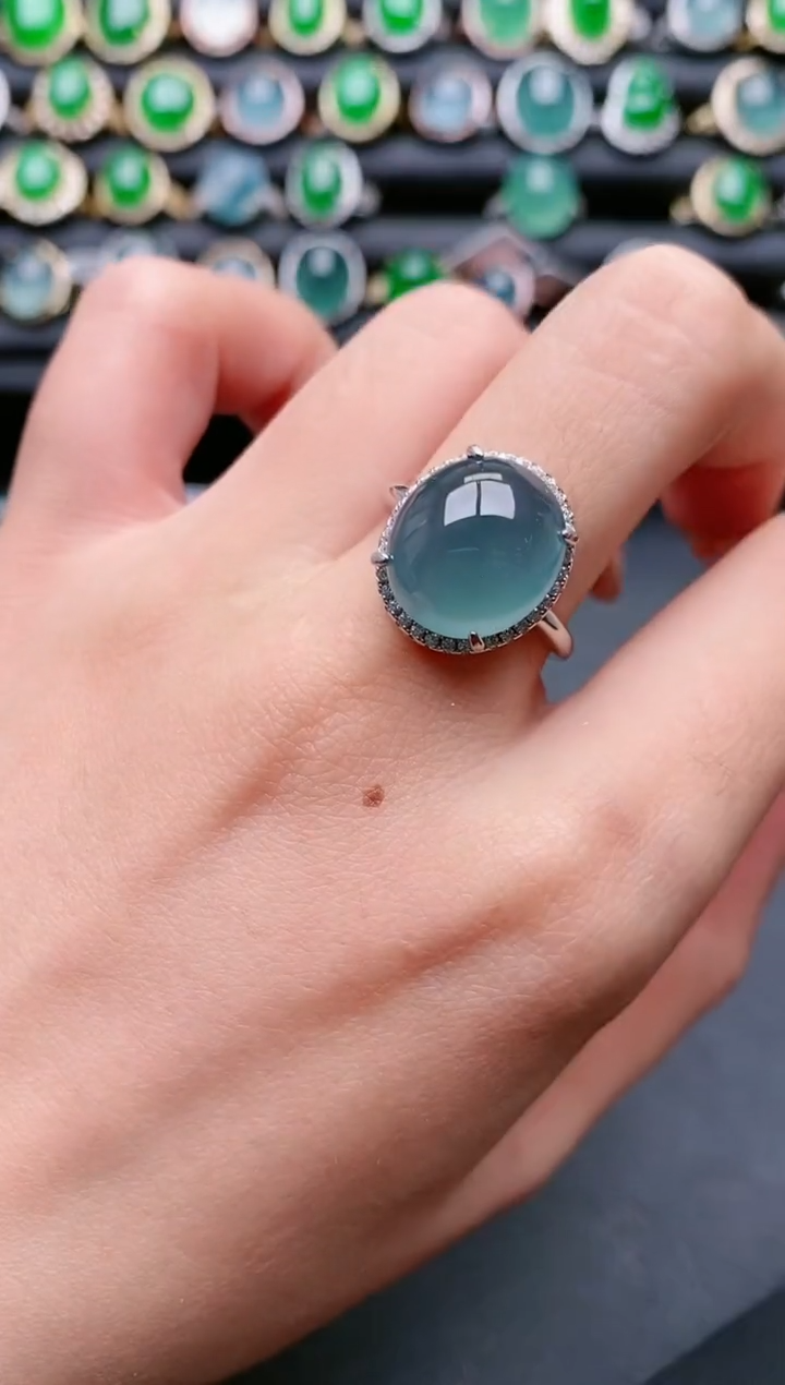 【闪购商品】翡翠戒指银S925镶嵌1111111111111