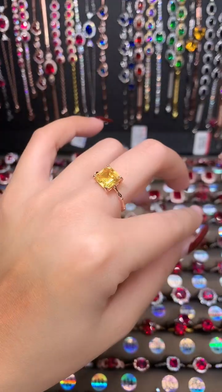 【闪购商品】水晶戒指银S925镶嵌玫瑰金