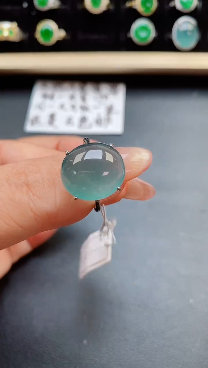 翡翠戒指银S925镶嵌321321