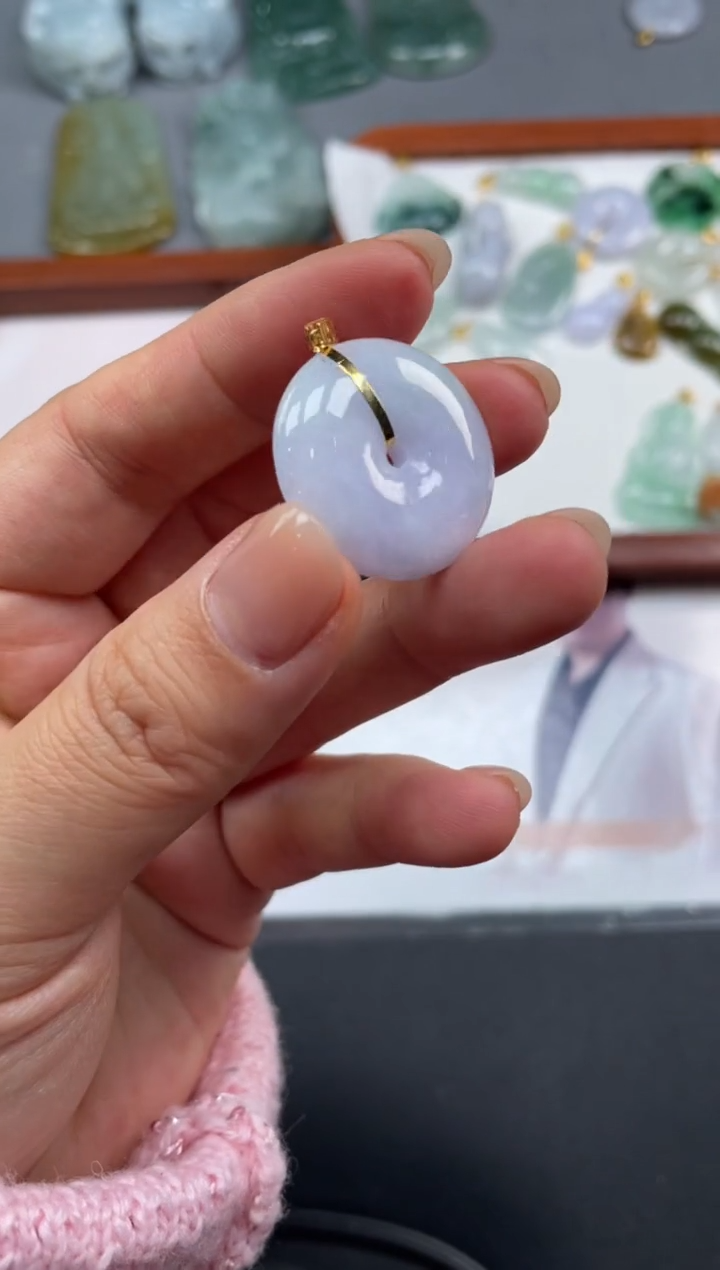 【闪购商品】定制翡翠18K金镶嵌02-19HDJT0122996