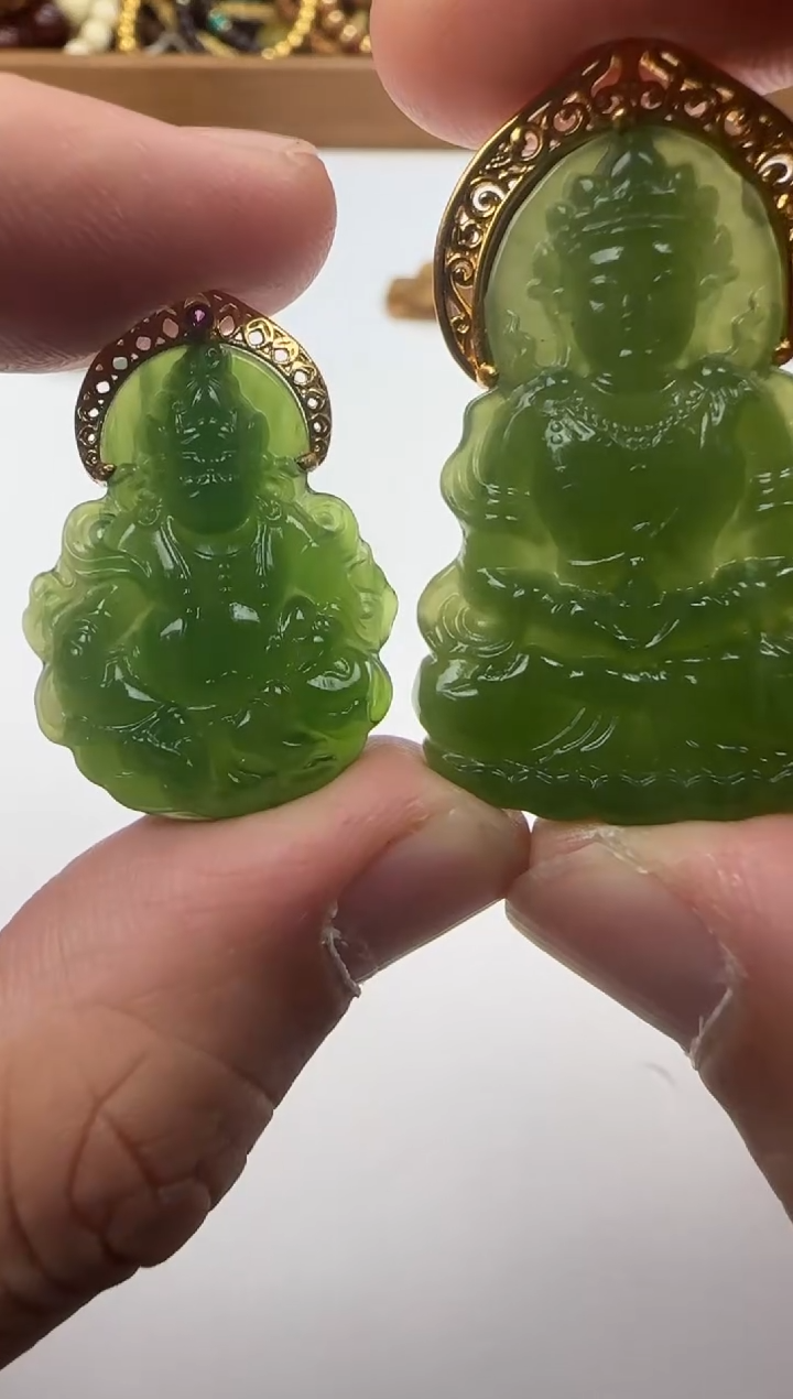 和田玉（碧玉）未镶嵌吊坠(不含链)和田玉碧玉吊坠