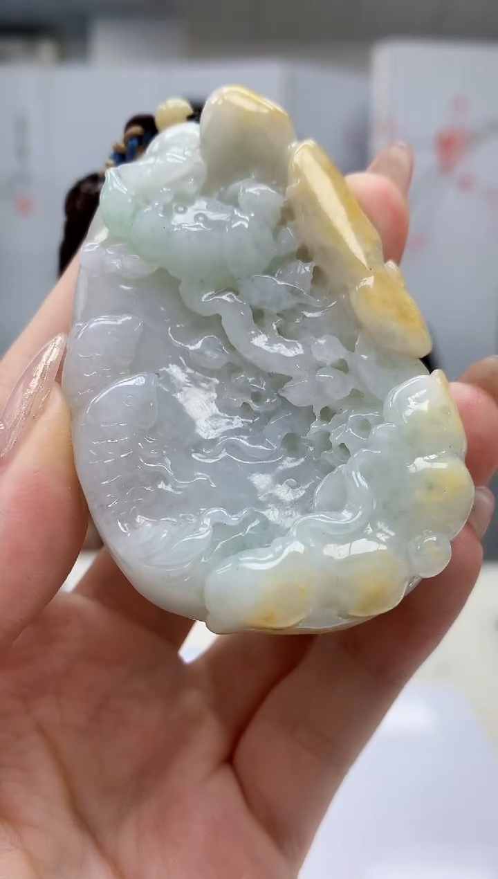 【闪购商品】定制翡翠未镶嵌5060jw-毛货挂件363