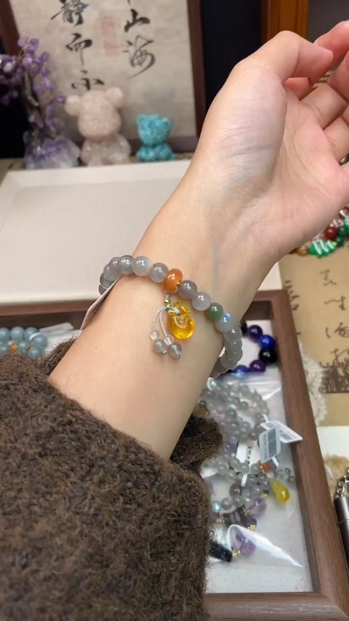 未镶嵌手链月光石249微瑕