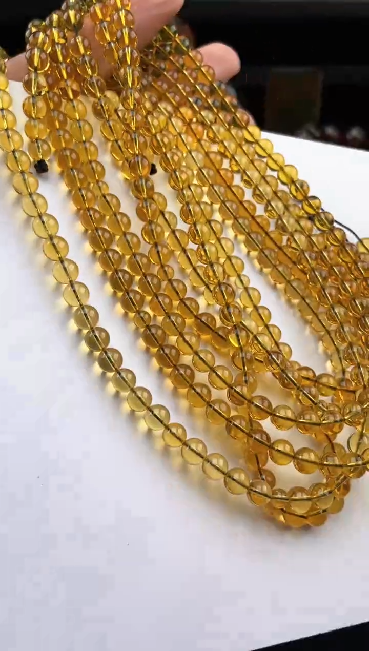 【闪购商品】琥珀手链未镶嵌柳青珀108项链【多样性发货其中一】