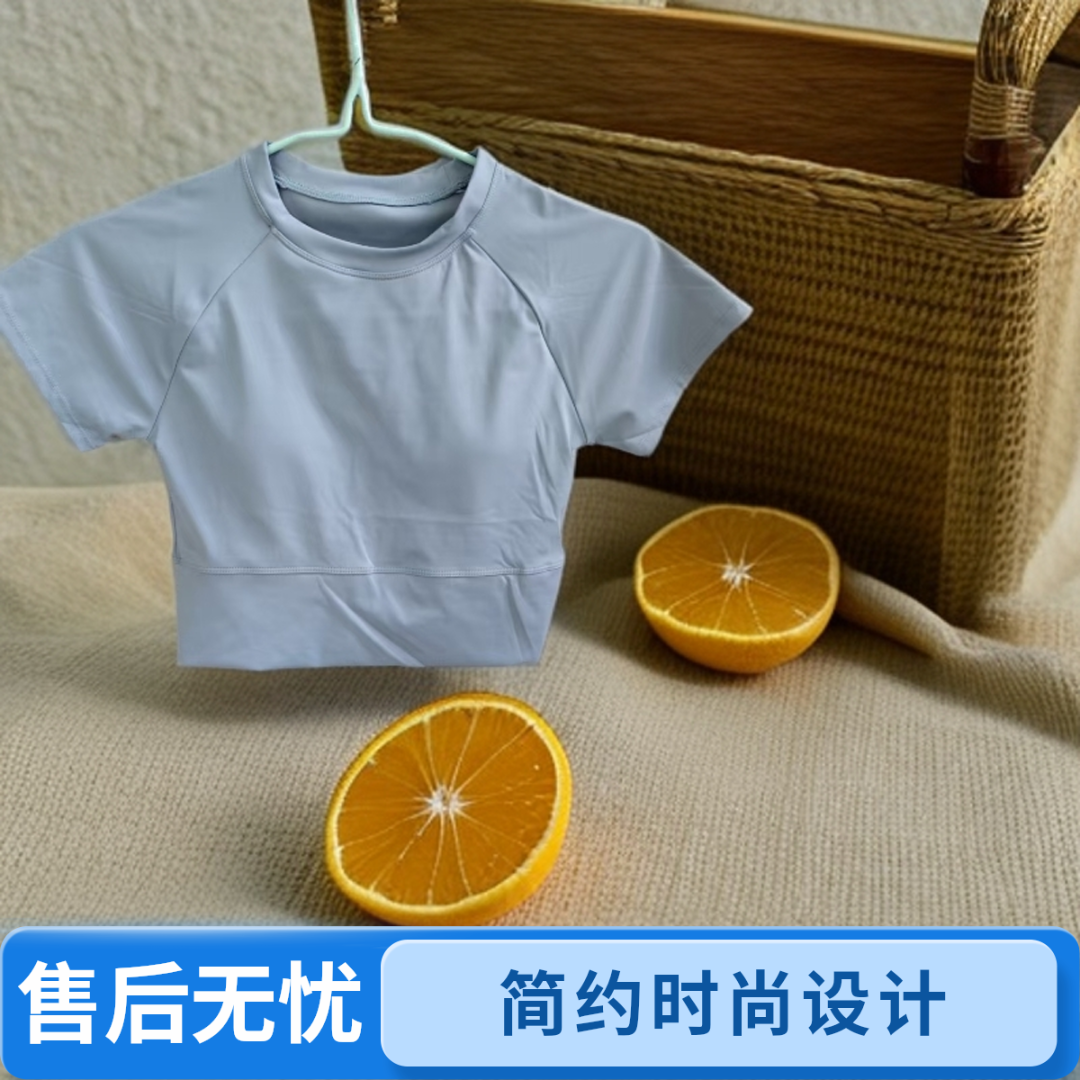 时尚显瘦修身瑜伽服短袖上衣跑步健身运动休闲训练美背带杯垫夏季