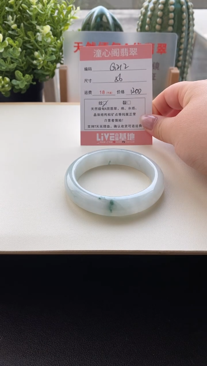未镶嵌手镯翡翠圈口56 编码g212