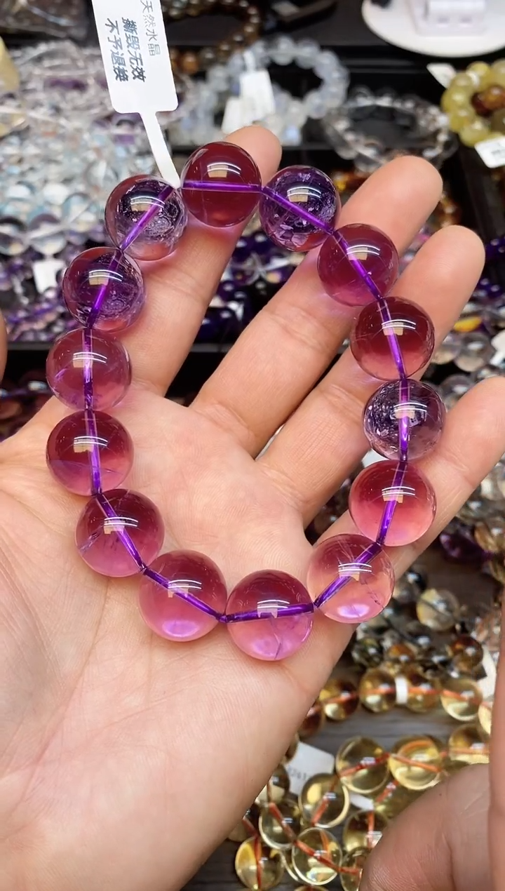 【闪购商品】水晶手链未镶嵌64 紫水晶17mm