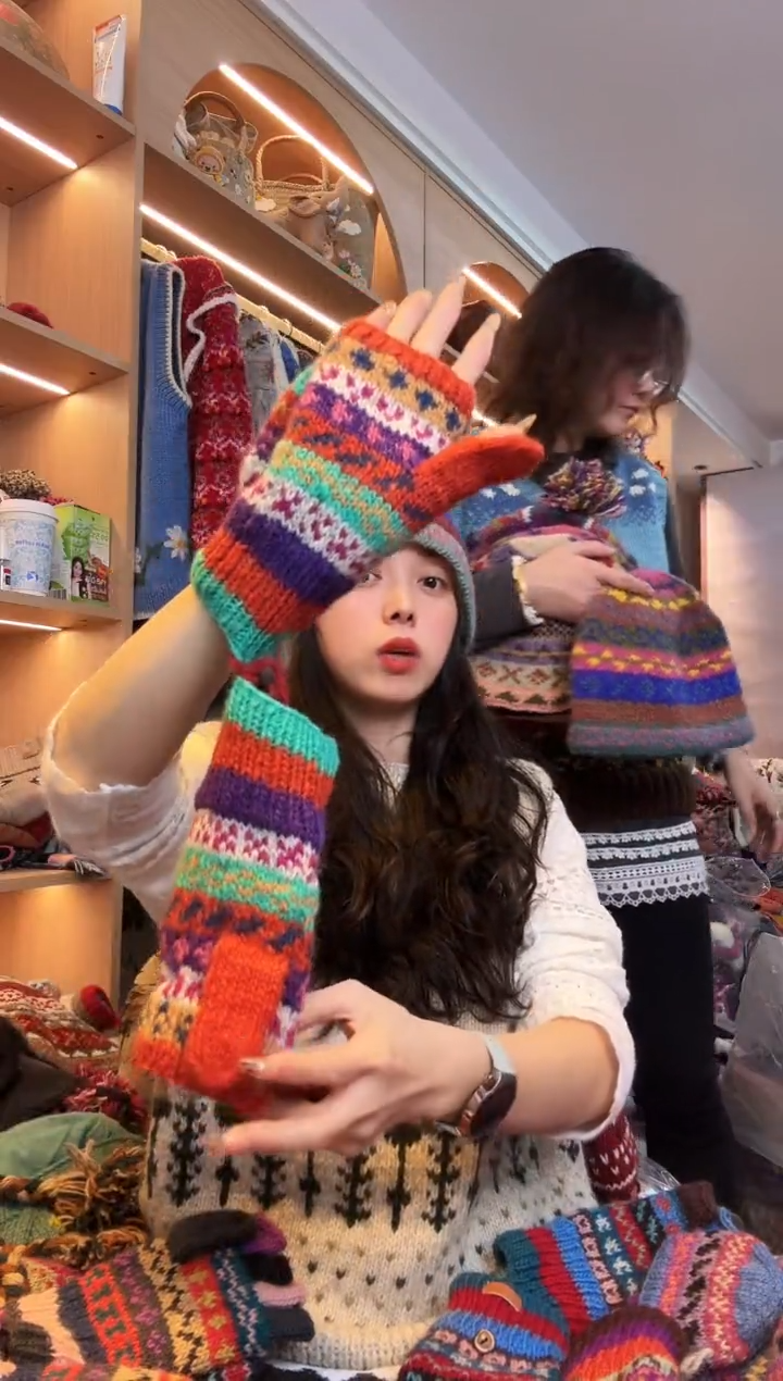 纯棉大****o五指手套A611