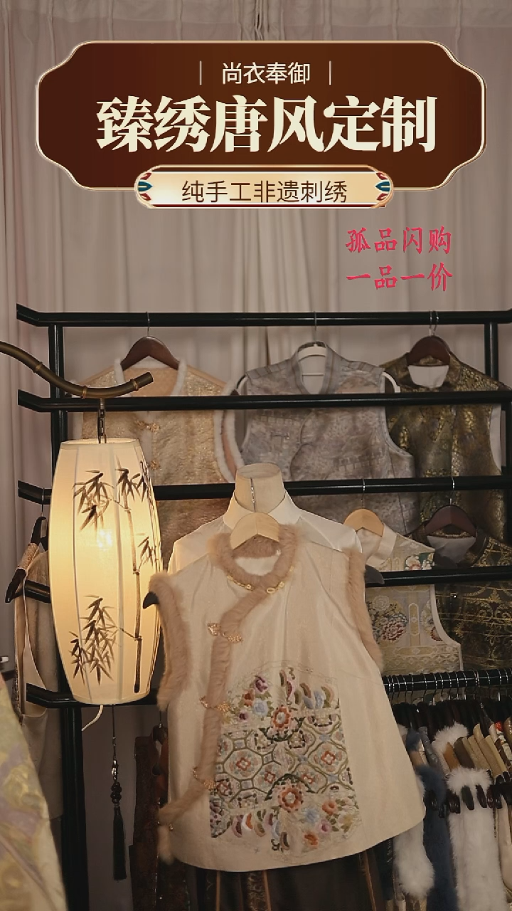 【闪购商品】织绣6.苏绣加绒款细密织马甲