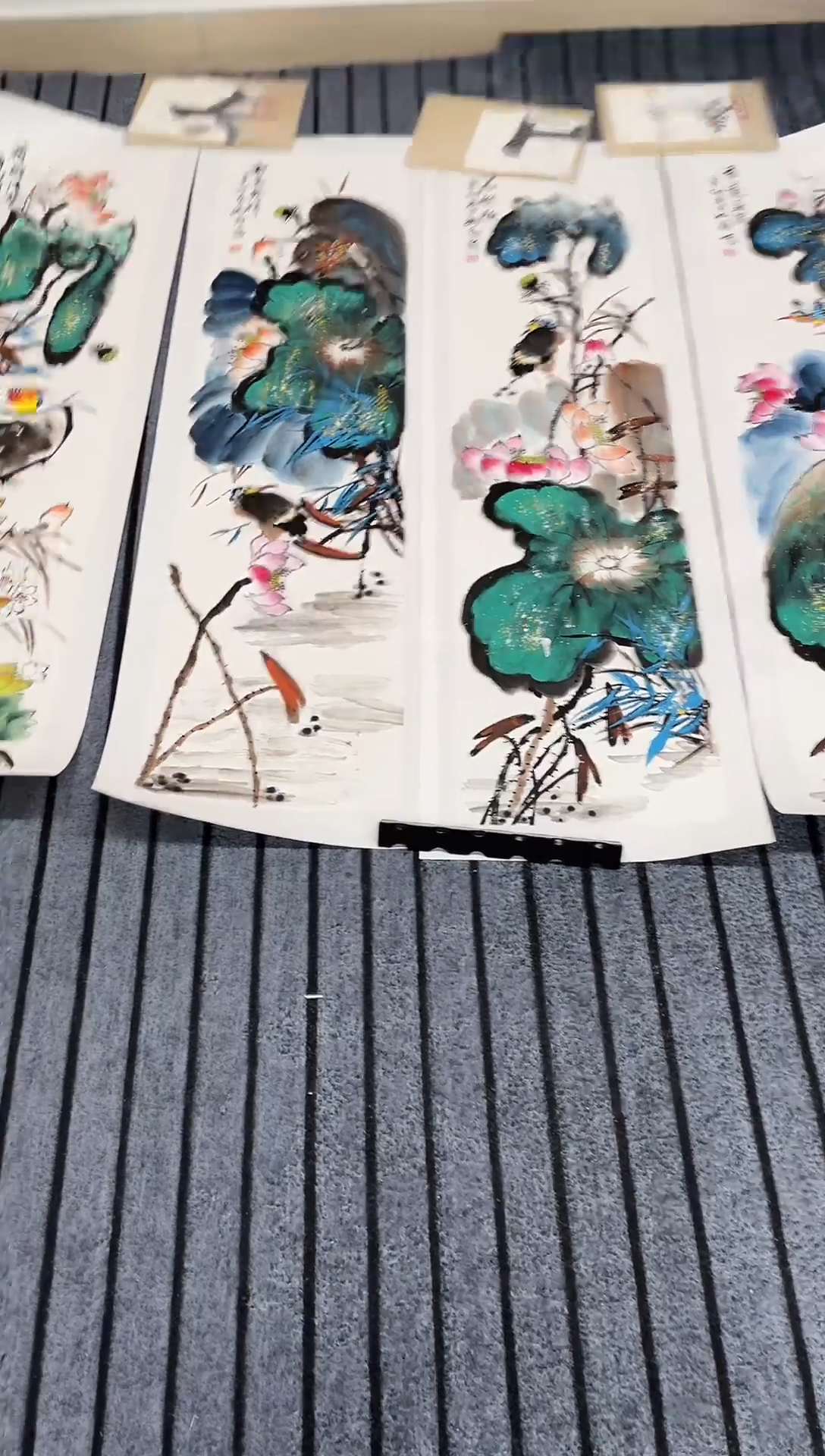 精品国画花鸟作品条屏
