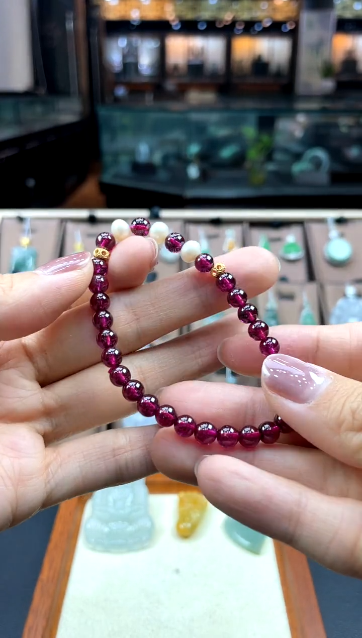 【闪购商品】手链未镶嵌石榴石手串