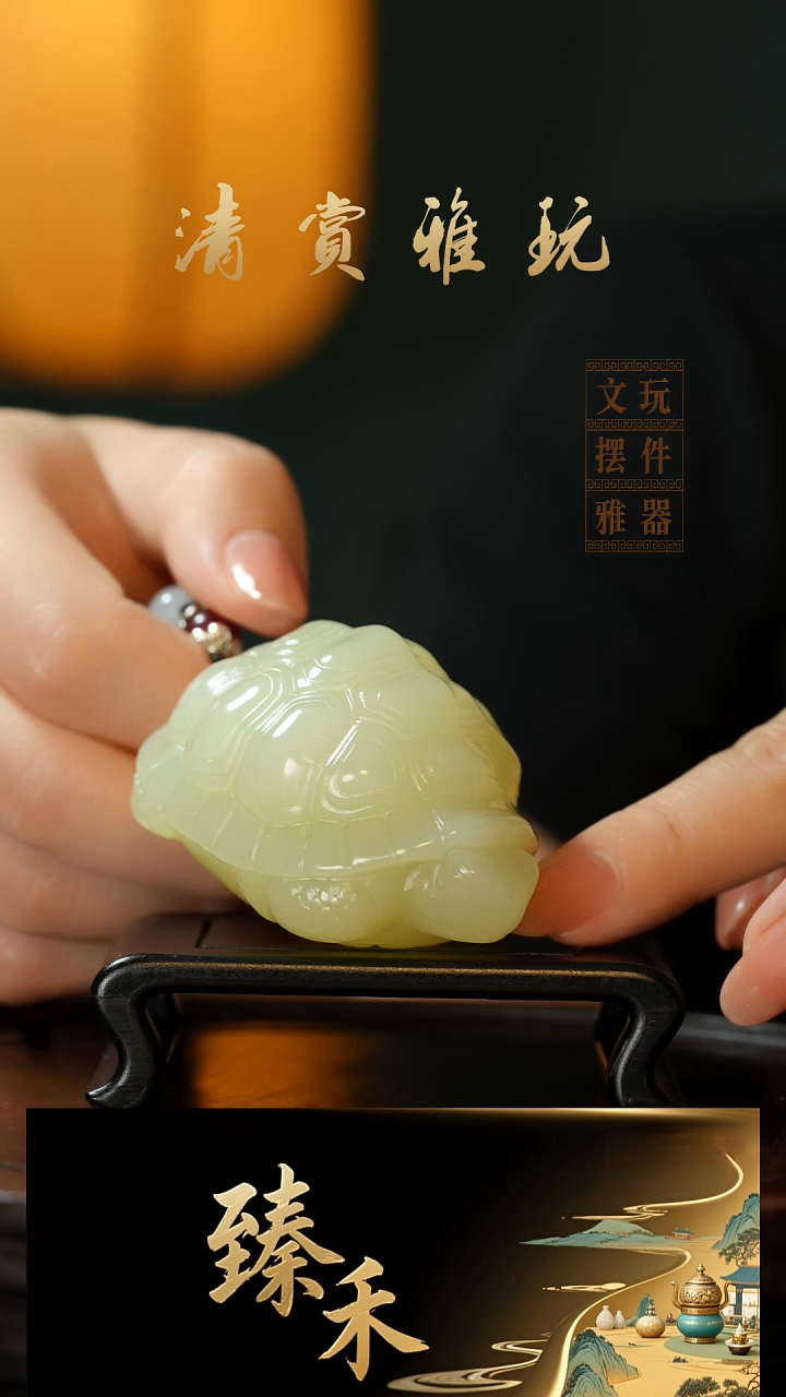 玉《富甲天下》玉石手把件