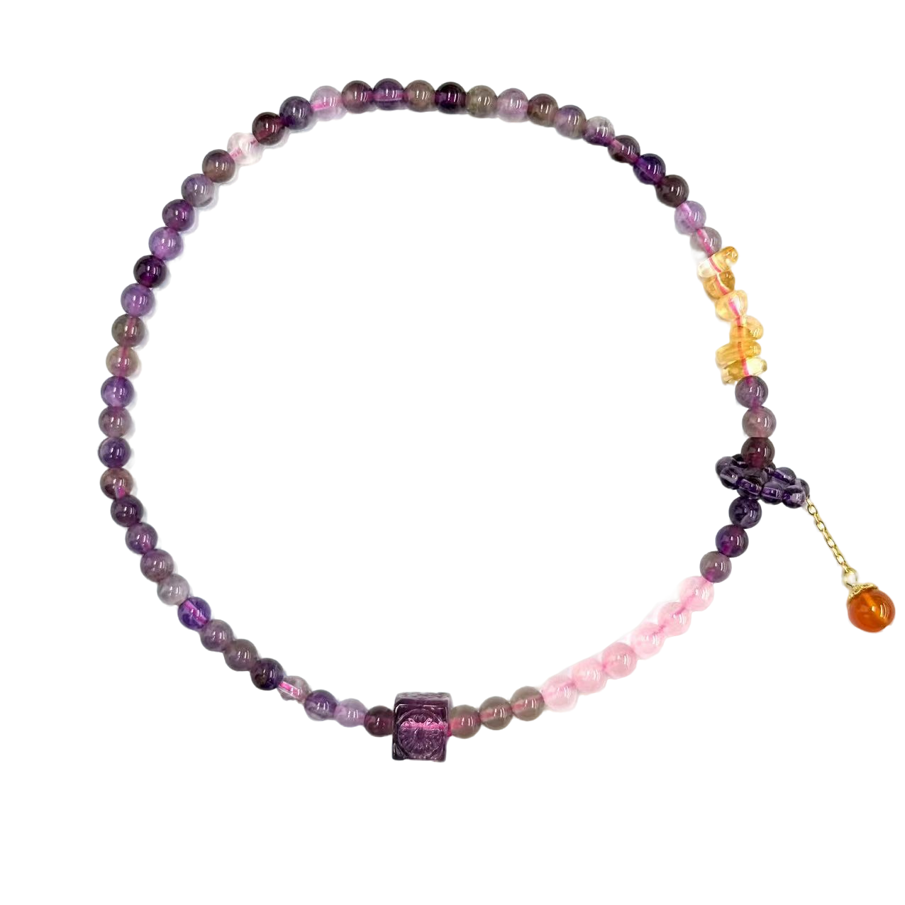 s1327-国风设计款紫多圈手串-赠礼盒