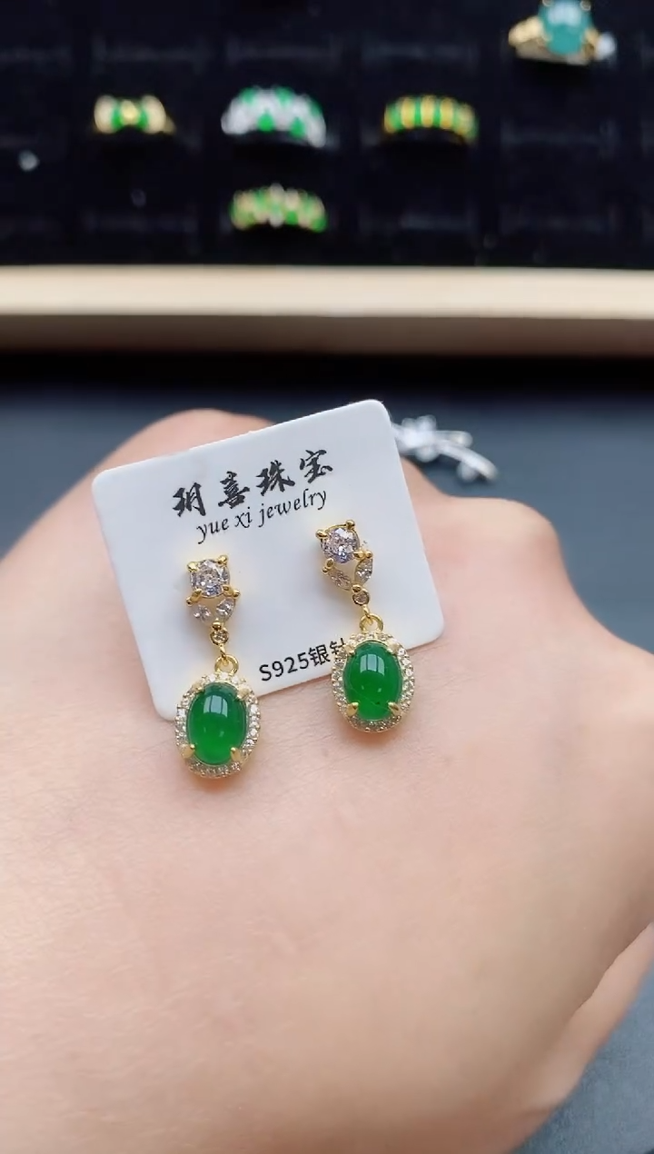 【闪购商品】翡翠戒指银S925镶嵌321321