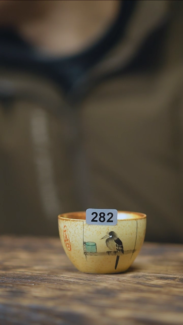 【闪购商品】282景德镇手绘小鸟单杯