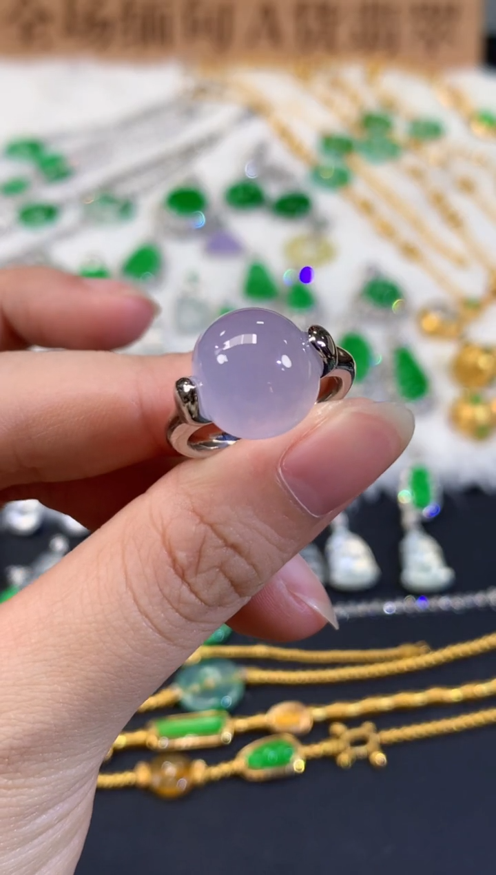 18K金镶嵌戒指翡翠C09|23800