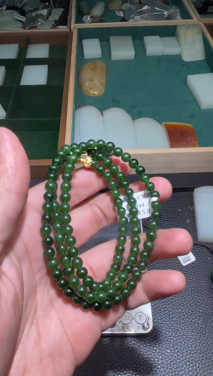 未镶嵌手链和田玉猪*力链子
