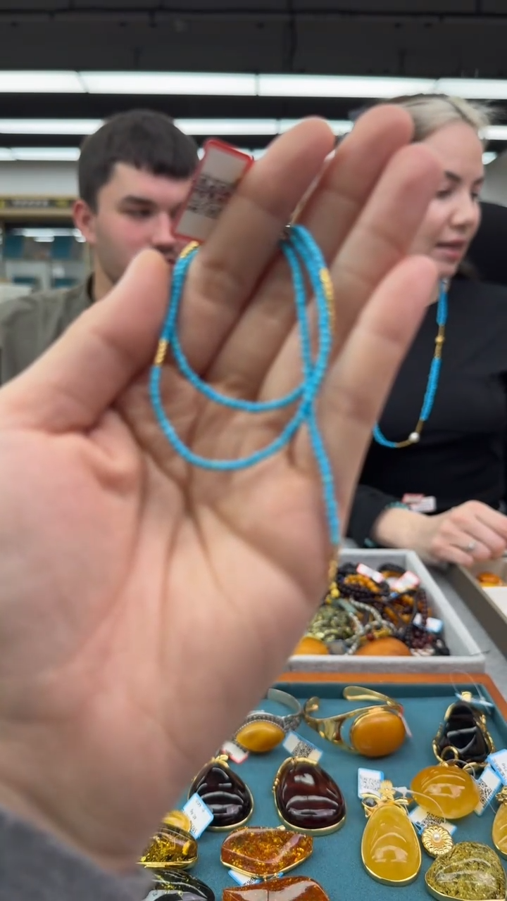 【闪购商品】绿松石颈饰18K金镶嵌64秒拍号