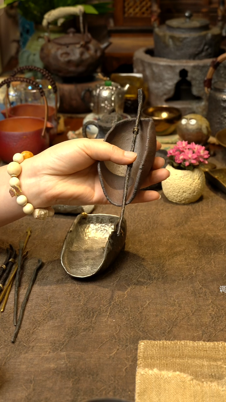 我****夜手工陶土茶则加茶拨