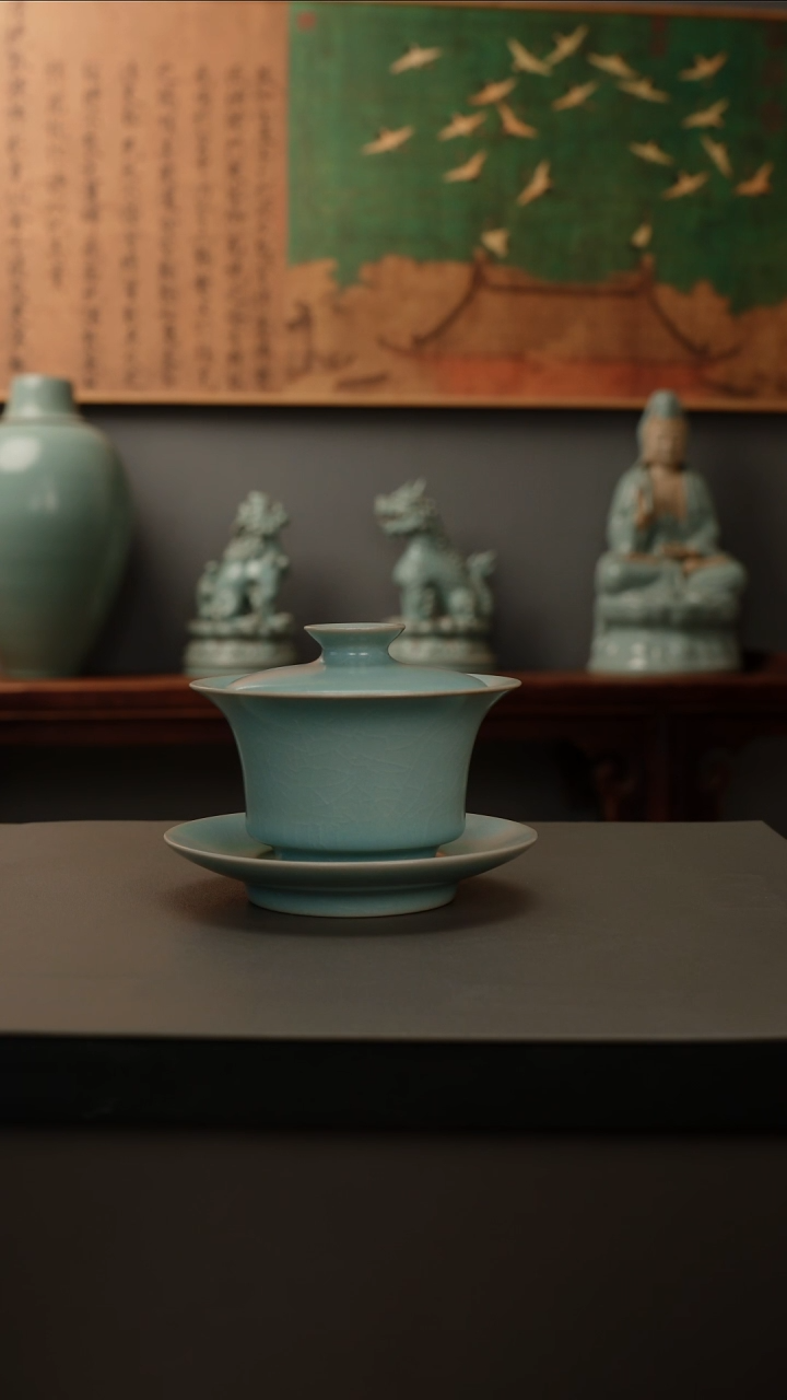 【闪购商品】杯原产地原矿   马蹄三才盖碗