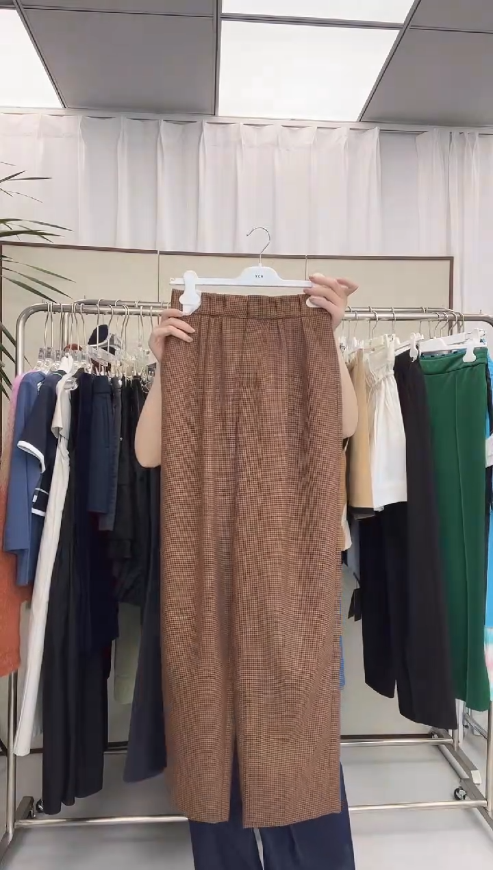 短句福福款   2折  千鸟格休闲裤