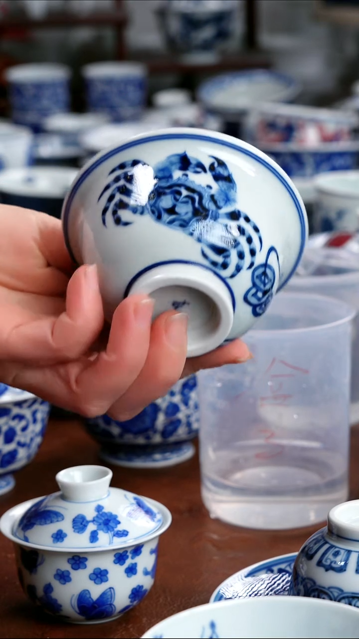 景德镇高端茶器義*生景德镇墨奈纯手工手绘高端茶器