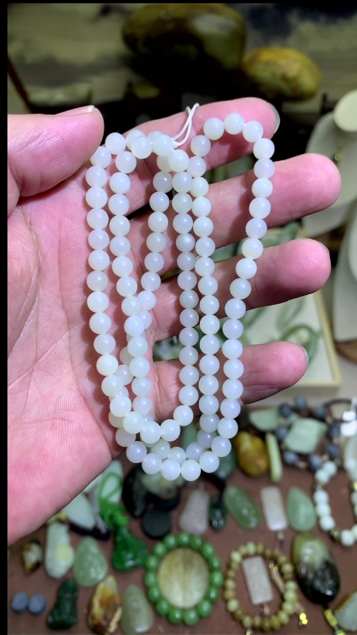 【闪购商品】和田玉颈饰未镶嵌米达108 卡6